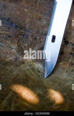 Couteau à canon de l'armée suisse d'époque, encore la vie Banque D'Images