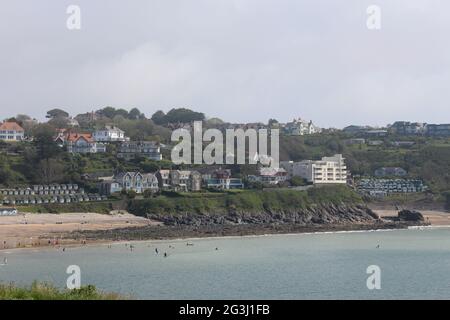Une photographie de Langland Bay, sur la péninsule de Gower, Swansea, pays de Galles Banque D'Images
