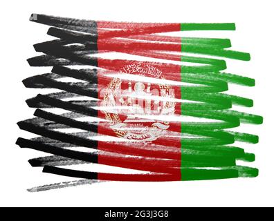 Illustration du drapeau - Afghanistan Banque D'Images