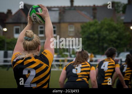 Acton, Londres, Angleterre 08 mai 2021. Allianz Premier 15s Round 18 match entre Wasps Ladies et Bristol Bears Women Banque D'Images