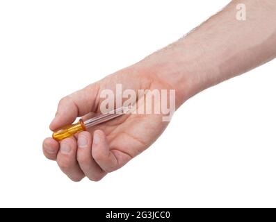 Appareil de chimie - pipette en verre Banque D'Images