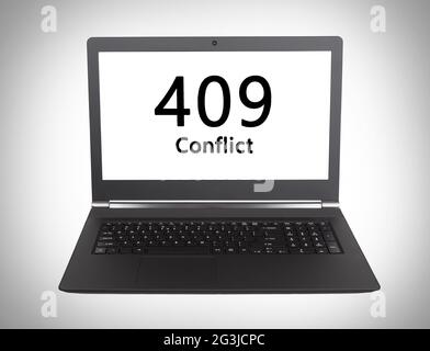 Code d'état HTTP - 409, conflit Banque D'Images