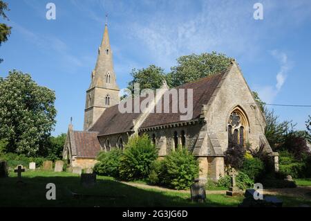 Église de la Toussaint, Souldrop, Bedfordshire Banque D'Images