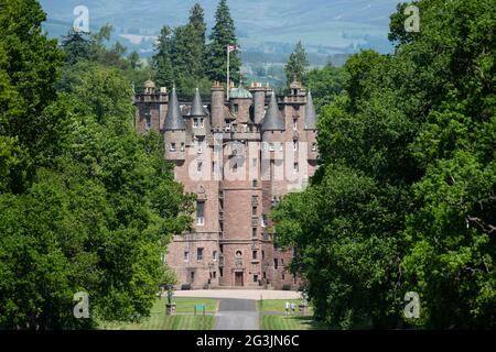 Le Château de Glamis, Angus, Scotland. Banque D'Images