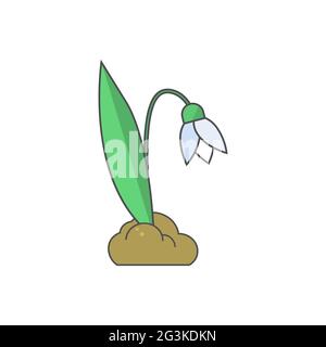 Design moderne et plat avec une simple goutte d'eau Banque D'Images