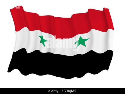 Drapeau de la syrie Banque D'Images