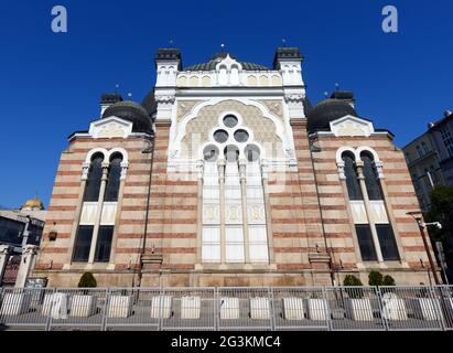 La synagogue de Sofia est la plus grande synagogue de Bulgarie. Banque D'Images