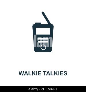 Icône de la section Talkies-walkies. Icône Talkies Walkie simple colorée pour modèles, conception Web et infographies Illustration de Vecteur