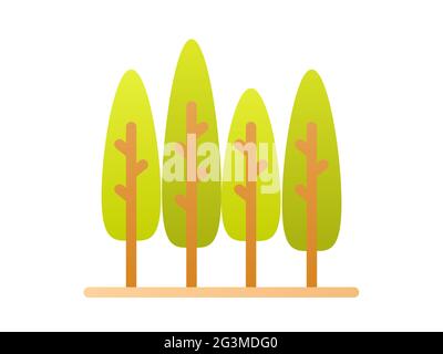 icône unique isolée en bois d'arbre avec illustration vectorielle de style lisse Banque D'Images