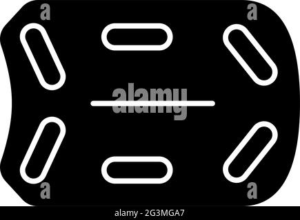 Icône de glyphe noir du plan de sauvetage Illustration de Vecteur
