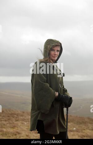 Amanda Owen, Yorkshire Shepherdess vit à Upper Swaledale, éleveur de moutons. Banque D'Images