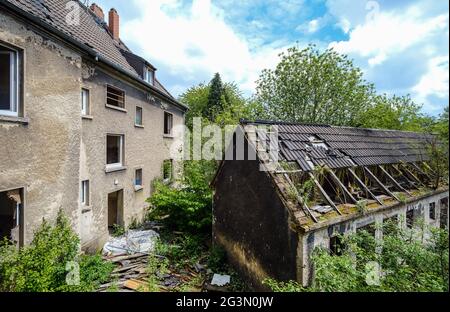 '19.05.2021, Gladbeck, Rhénanie-du-Nord-Westphalie, Allemagne - maisons de démolition dans l'ancien domaine de mines de charbon Schlaegel und Eisen à Gladbeck Zwec Banque D'Images