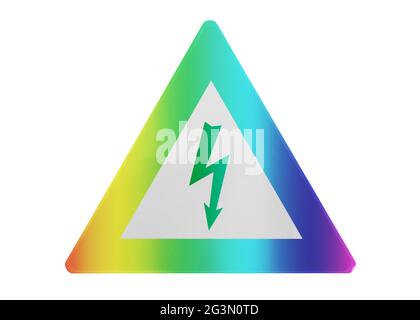 Panneau de signalisation isolé - haute tension Banque D'Images