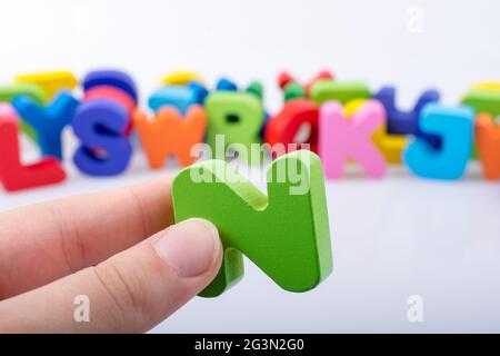 Cubes de lettre en bois Banque D'Images
