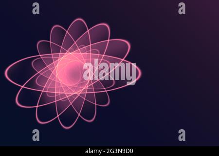 Fond de particules atomiques comme thème de la physique Banque D'Images