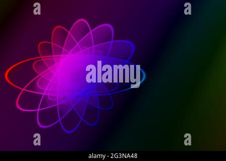 Fond de particules atomiques comme thème de la physique Banque D'Images