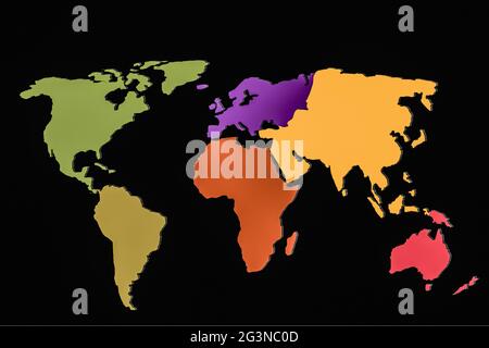 Environ esquissé carte du monde comme des concepts d'affaires global Banque D'Images