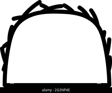 Icône de la pile de foin. Contour en gras avec largeur de contour modifiable. Illustration vectorielle. Illustration de Vecteur