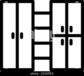 Icône Office Cabinet. Contour en gras avec largeur de contour modifiable. Illustration vectorielle. Illustration de Vecteur
