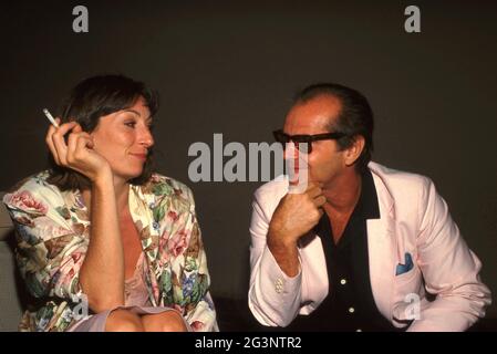 Jack Nicholson et Anjelica Huston Circa années 1980. Crédit: Ralph Dominguez/MediaPunch Banque D'Images