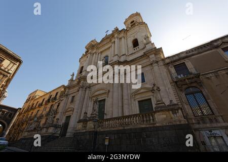 Chiesa di San Francesco d’Assisi all’Immacolata - Piazza S. Francesco d’Assisi - Catane Italie Banque D'Images