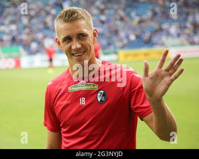 Footballeur allemand Nils Petersen SC Freiburg DFB DFL 1er football - Bundesliga saison 2019-20 Banque D'Images