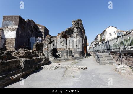 Teatro Romano - Théâtre romain - Sicile Italie Banque D'Images