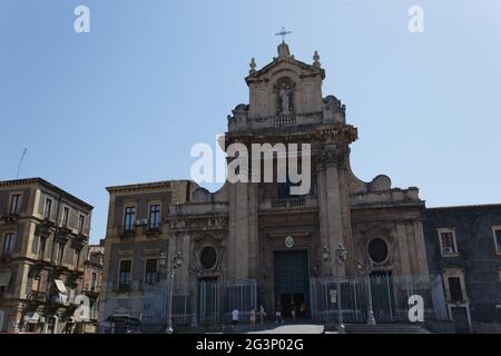 Basilique Santuario di Maria Santissima Annunziata al Carmine - Catane Italie Banque D'Images