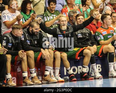 Joueur de handball allemand Matthias Musche SC Magdeburg DHB HBL Liqui Moly saison de ligue de handball 19-20 Banque D'Images