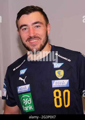 Jannik Kohlbacher Rhein-Neckar Löwen DHB HBL Liqui Moly Handball Bundesliga 2019-20 Banque D'Images