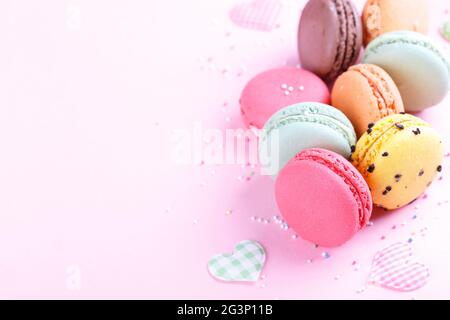 Colorful macarons français Banque D'Images