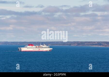 Ferry suédois pour Visby Banque D'Images