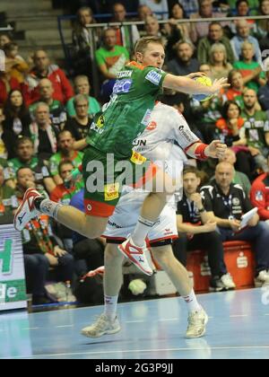 Joueur de handball suédois Albin Lagergren SC Magdeburg Liqui Moly HBL Handball Bundesliga saison 19-20 Banque D'Images