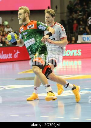 Joueur de handball allemand Matthias Musche SC Magdeburg DHB HBL Liqui Moly saison de ligue de handball 19-20 Banque D'Images