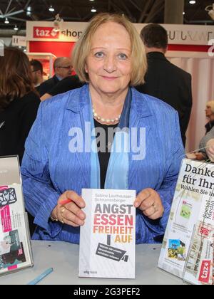 Sabine Leutheusser-Schnarrenberger, politicien allemand du FDP, au salon du livre de Leipzig 2019 Banque D'Images