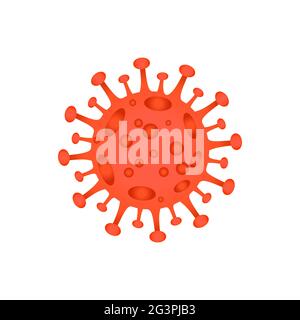 Bactéries coronavirus Icon, 2019-nCoV, Covid-2019, Covid-19 bactéries coronavirus nouvelles. Illustration vectorielle Illustration de Vecteur