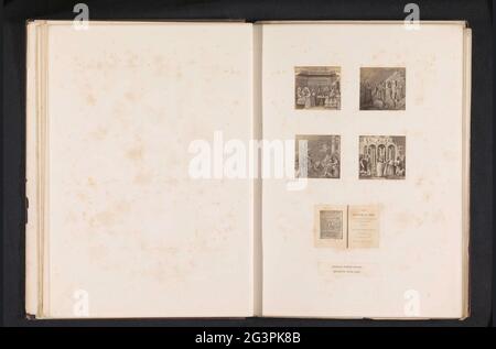 Cinq productions photographiques d'une publication de la Société Arundel avec des imprimés à Giotto et reliefs en Ivoire. . Banque D'Images