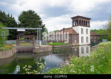 Coppermill Pump House à Walthamstow Wetlands Londres N17 Angleterre Royaume-Uni KATHY DEWITT Banque D'Images