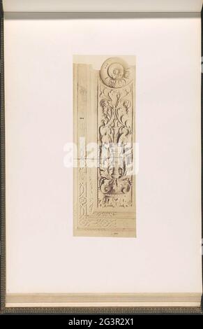 Modèle de gypse pour l'embellissement du Pavillon Richelieu dans le Palais du Louvre. Part de la réunion des Tuileries au Louvre 1852-1857, album 4. Banque D'Images