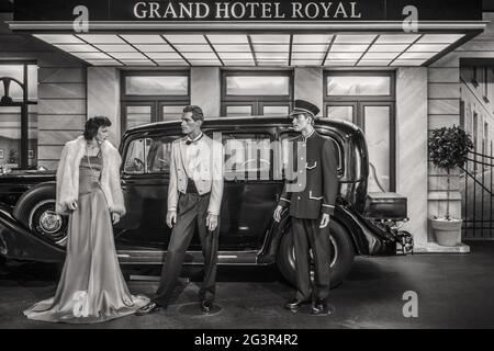 Musée d'août Horch dans la ville de Zwickau - avec la voiture classique pour le dîner Banque D'Images