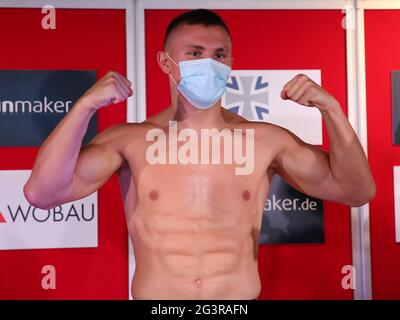 Boxeur léger et lourd Michael Eifert ses Boxe Team Allemagne ses-Boxe Gala 22.8.2020 Magdeburg Banque D'Images