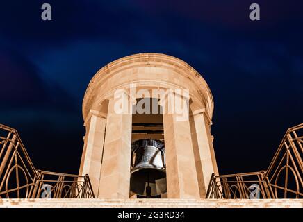 Malte, Valletta, Siege Bell Memorial - Menories de la Seconde Guerre mondiale, Monument Banque D'Images