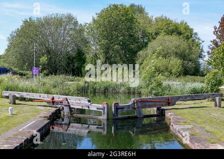 Saul Junction sur les canaux Gloucester, Sharpness et Stroudwater à Gloucestershire, Angleterre, Royaume-Uni Banque D'Images