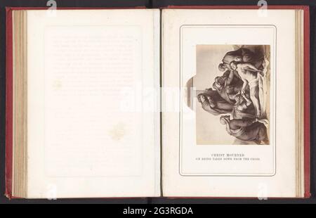 Production photo d'une peinture avec la prise de croix à travers Julius Rotermund; Christ A PLEURÉ d'être des tâches à partir de la croix. . Banque D'Images