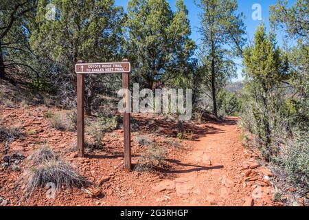 Un tableau de description pour les sentiers de Sedona, Arizona Banque D'Images