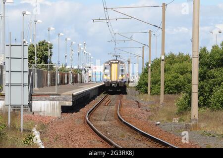 Gare d'Ardrossan Harbour, North Ayrshire, Écosse, Royaume-Uni 17 juin 2021. Banque D'Images