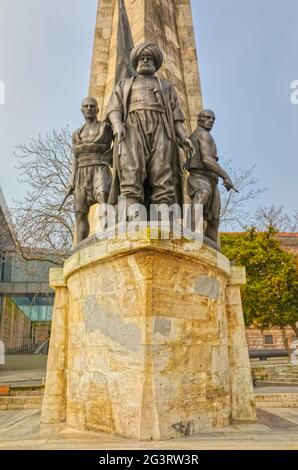 Statue d'Istanbul du Barbarossa Hayreddin Pasha à Besiktas Banque D'Images