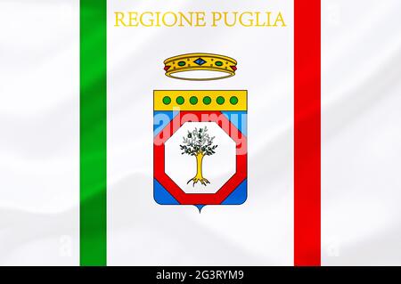 Drapeau d'Apulia, Italie, Apulia, Pulia Banque D'Images