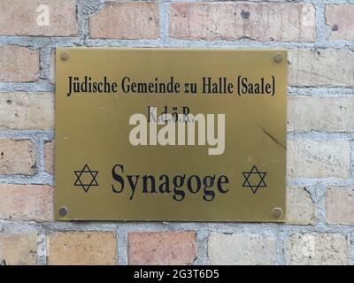 Synagogue communauté juive à Halle (Saale) Banque D'Images