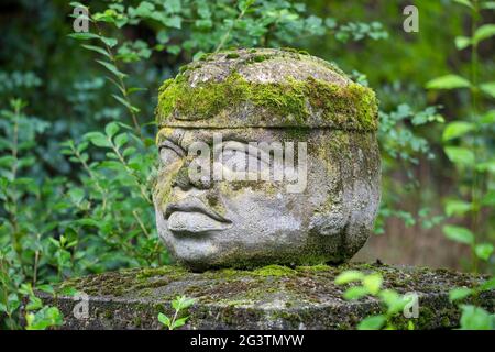 Réplique de la sculpture Olmec Banque D'Images